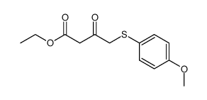 ethyl 4-(4-methoxyphenylthio)-3-oxobutanoate结构式