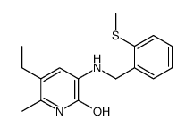5-ethyl-6-methyl-3-[(2-methylsulfanylphenyl)methylamino]-1H-pyridin-2-one结构式