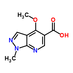 4-Methoxy-1-methyl-1H-pyrazolo[3,4-b]pyridine-5-carboxylic acid结构式