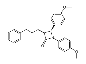 1,4-bis(4-methoxyphenyl)-3-(3-phenylpropyl)-2-azetidinone结构式