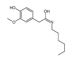 N-hexyl-2-(4-hydroxy-3-methoxyphenyl)acetamide结构式