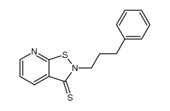 2-(3-phenylpropyl)isothiazolo[5,4-b]pyridine-3(2H)-thione结构式