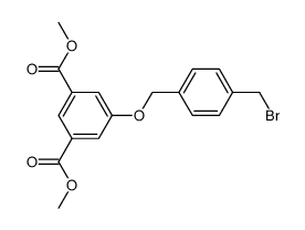 4-(3,5-bis(methoxycarbonyl)phenoxymethyl)benzyl bromide Structure