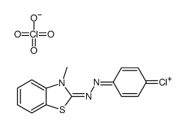 (4-chlorophenyl)-(3-methyl-1,3-benzothiazol-3-ium-2-yl)diazene,perchlorate Structure