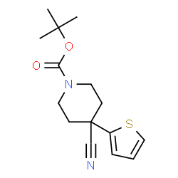 1-N-BOC-4-(2-THIENYL)PIPERIDINE-4-CARBONITRILE结构式