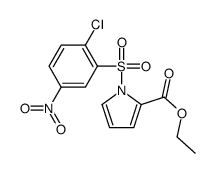 ethyl 1-(2-chloro-5-nitro-phenyl)sulfonylpyrrole-2-carboxylate结构式
