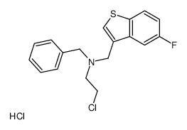 N-benzyl-2-chloro-N-[(5-fluoro-1-benzothiophen-3-yl)methyl]ethanamine,hydrochloride Structure