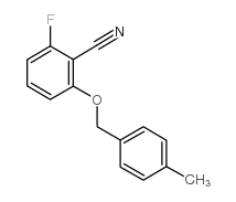 2-氟-6-(4-甲基苄氧基)苄腈结构式