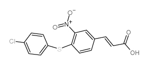 3-[4-[(4-氯苯基)硫代]-3-硝基苯基]丙烯酸结构式