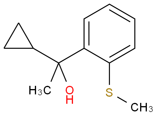 Benzenemethanol, α-cyclopropyl-α-methyl-2-(methylthio)- structure