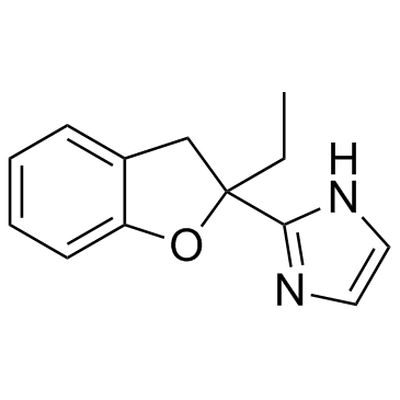 2-(2-乙基-2,3-二氢-2-苯并呋喃基)-1H-咪唑结构式