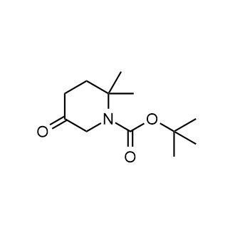 2,2-二甲基-5-氧代哌啶-1-羧酸叔丁酯结构式