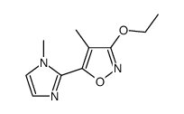 Isoxazole, 3-ethoxy-4-methyl-5-(1-methyl-1H-imidazol-2-yl)- (9CI) Structure