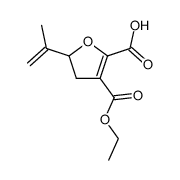 3-ethoxycarbonyl-5-isopropenyl-4,5-dihydrofuran-2-carboxylic acid结构式