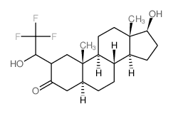 (5S,8S,9S,10S,13S,14S,17S)-17-hydroxy-10,13-dimethyl-2-(2,2,2-trifluoro-1-hydroxy-ethyl)-1,2,4,5,6,7,8,9,11,12,14,15,16,17-tetradecahydrocyclopenta[a]phenanthren-3-one结构式