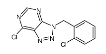 7-chloro-3-[(2-chlorophenyl)methyl]triazolo[4,5-d]pyrimidine结构式