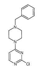 1-(2-chloro-4-pyrimidinyl)-4-(phenylmethyl)piperazine Structure