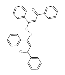 (Z)-3-[(Z)-3-oxo-1,3-diphenyl-prop-1-enyl]disulfanyl-1,3-diphenyl-prop-2-en-1-one结构式