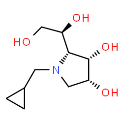 3,4-Pyrrolidinediol, 1-(cyclopropylmethyl)-2-[(1S)-1,2-dihydroxyethyl]-, (2R,3S,4R)- (9CI) picture