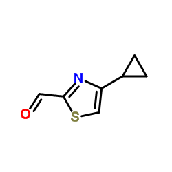 4-环丙基噻唑-2-甲醛结构式