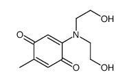 2-[bis(2-hydroxyethyl)amino]-5-methylcyclohexa-2,5-diene-1,4-dione Structure