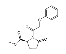 methyl 5-oxo-1-(2-phenylthioacetyl)pyrrolidine-2-carboxylate Structure