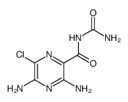 N-[(3,5-diamino-6-chloro-2-pyrazinyl)carbonyl]urea Structure