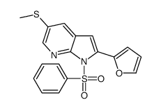 1-(benzenesulfonyl)-2-(furan-2-yl)-5-methylsulfanylpyrrolo[2,3-b]pyridine Structure