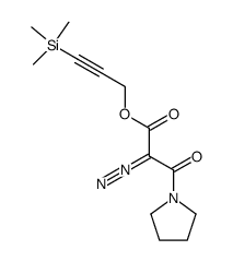 2-diazo-3-oxo-3-pyrrolidine-1-yl-propionic acid 3-trimethylsilanyl-prop-2-ynyl ester结构式