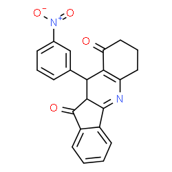 10-{3-nitrophenyl}-7,8,10,10a-tetrahydro-6H-indeno[1,2-b]quinoline-9,11-dione结构式