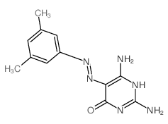 4(3H)-Pyrimidinone,2,6-diamino-5-[2-(3,5-dimethylphenyl)diazenyl]- structure