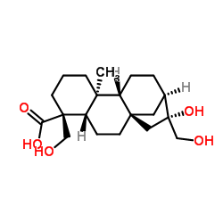 Kauran-18-oic acid, 16,17,19-trihydroxy-, (4α)- structure