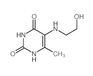 2,4(1H,3H)-Pyrimidinedione, 5-[(2-hydroxyethyl)amino]-6-methyl-结构式