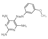 5-(3-methoxyphenyl)diazenylpyrimidine-2,4,6-triamine structure