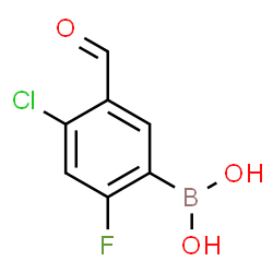 (4-Chloro-2-fluoro-5-formylphenyl)boronic acid Structure