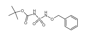benzyl N-(tert-butyloxycarbonyl)sulfamoylhydroxamate结构式