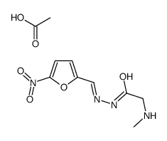 methyl-[2-[(2E)-2-[(5-nitrofuran-2-yl)methylidene]hydrazinyl]-2-oxoethyl]azanium,acetate结构式