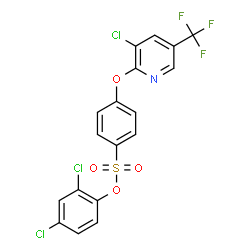 2,4-DICHLOROPHENYL 4-([3-CHLORO-5-(TRIFLUOROMETHYL)-2-PYRIDINYL]OXY)BENZENESULFONATE结构式