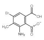 2-硝基-3-氨基-4-甲基-5-溴苯甲酸结构式