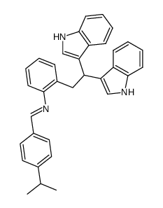 2-(2,2-di-indol-3-yl-ethyl)-N-(4-isopropyl-benzylidene)-aniline Structure