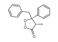 (4S,5S)-5-benzyl-4-methyl-5-phenyl-1,2-dioxolan-3-one结构式