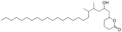 Tetrahydro-6-(2-hydroxy-4,5-dimethyltricosyl)-2H-pyran-2-one structure