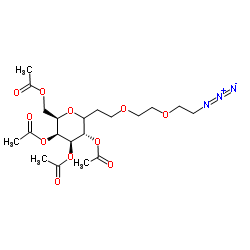 d-galactose 1-[2-(2-azidoethoxy)ethoxyethyl]-2,3,4,6-tetra-o-acetate structure