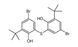 4-bromo-2-(5-bromo-3-tert-butyl-2-hydroxyphenyl)sulfanyl-6-tert-butylphenol结构式