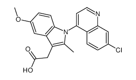 2-[1-(7-chloroquinolin-4-yl)-5-methoxy-2-methylindol-3-yl]acetic acid Structure