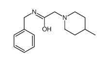 N-benzyl-2-(4-methylpiperidin-1-yl)acetamide Structure