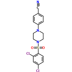 4-{4-[(2,4-Dichlorophenyl)sulfonyl]-1-piperazinyl}benzonitrile Structure