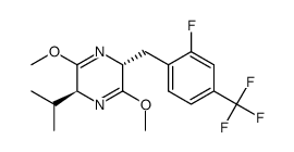 (2R,5S)-2,5-dihydro-3,6-dimethoxy-2-(2′-fluoro-4′-(trifluoromethyl)benzyl)-5-isopropylpyrazine Structure