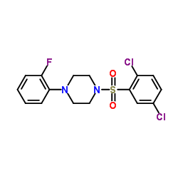 1-[(2,5-Dichlorophenyl)sulfonyl]-4-(2-fluorophenyl)piperazine Structure