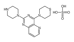 4-(2-piperazin-1-ylpyrido[3,2-d]pyrimidin-4-yl)thiomorpholine,sulfuric acid结构式